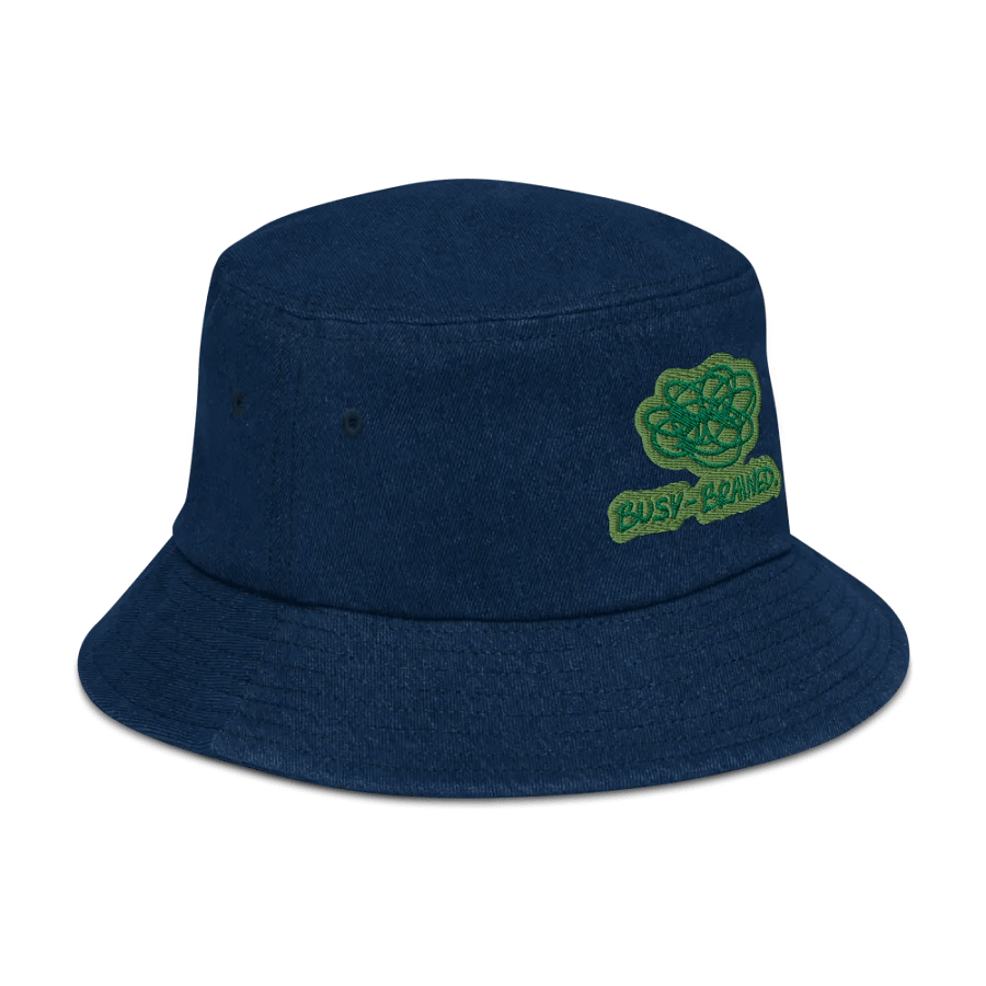 BUSY-BRAINED (leaf) denim bucket hat product image (3)