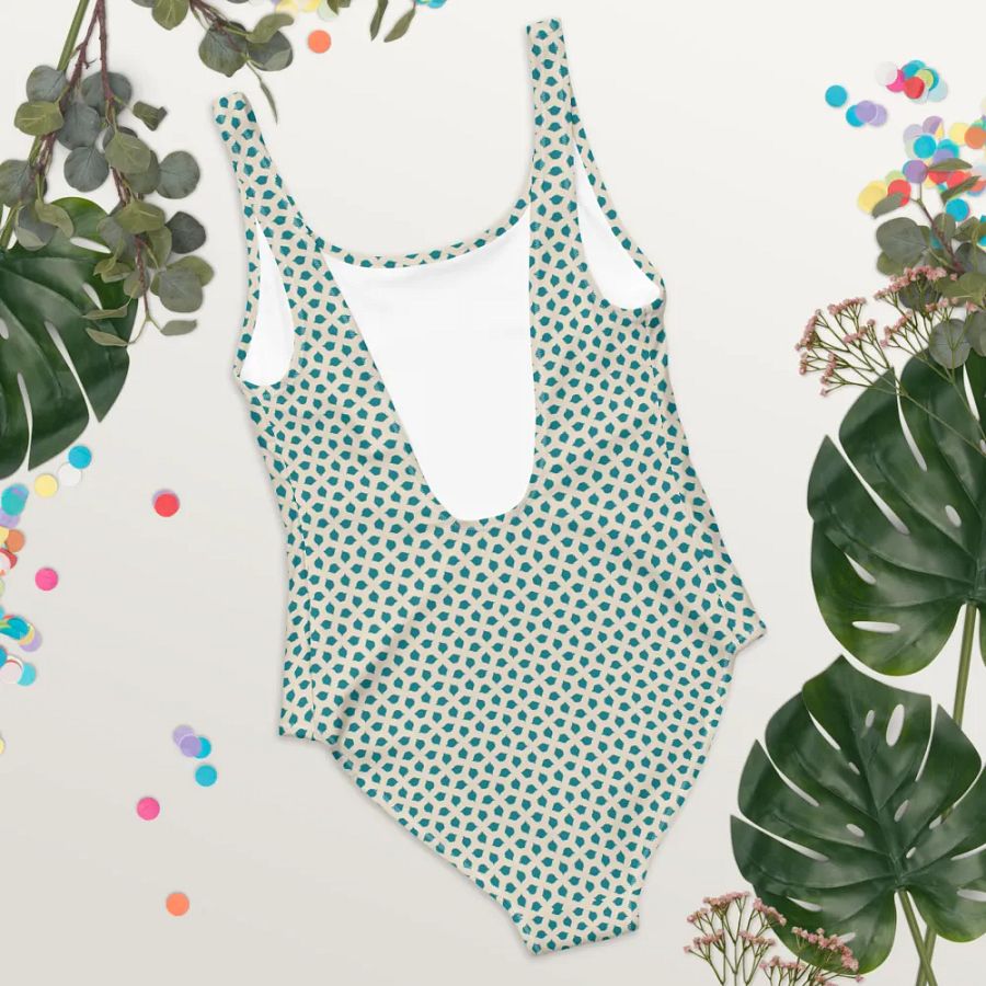 Blue Leaves Swimsuit product image (8)