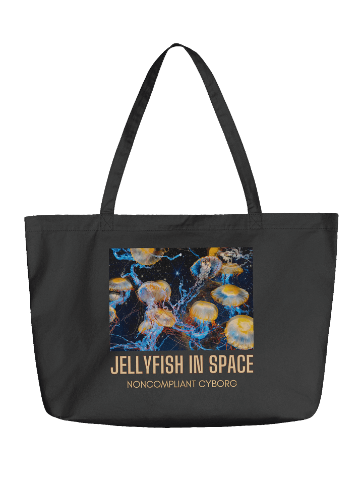 Jellyfish in Space Cotton Tote Bag product image (1)