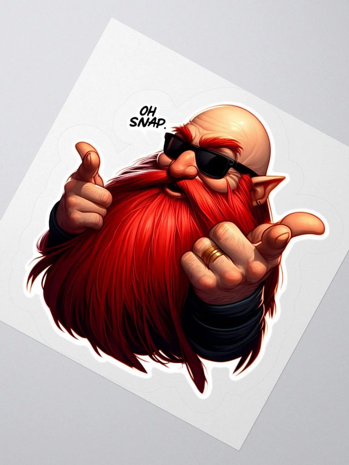 Oh Snap! Red Beard Sticker product image (6)