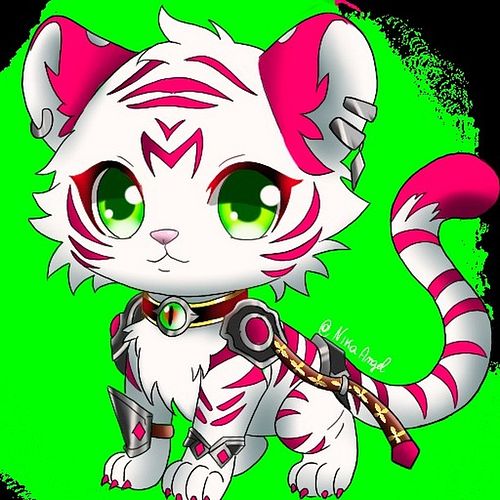 ✨Una piccola e dolce tigre venuta dal purgatorio per il suo nuovo padrone! Vinto in Live! 🥰✨#art #artist #illustration #anima...