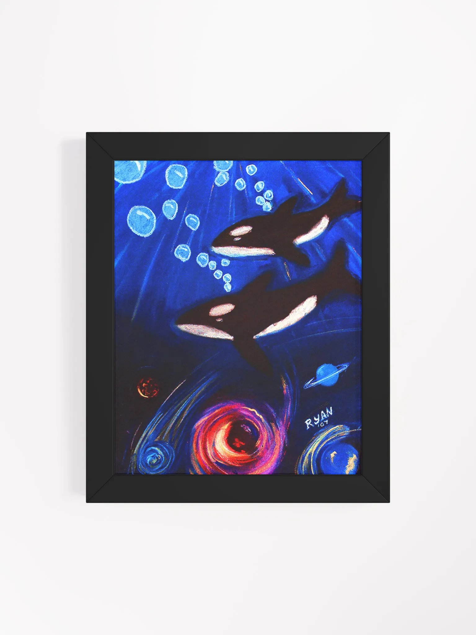 Space Whales 1 Art Framed Poster product image (4)