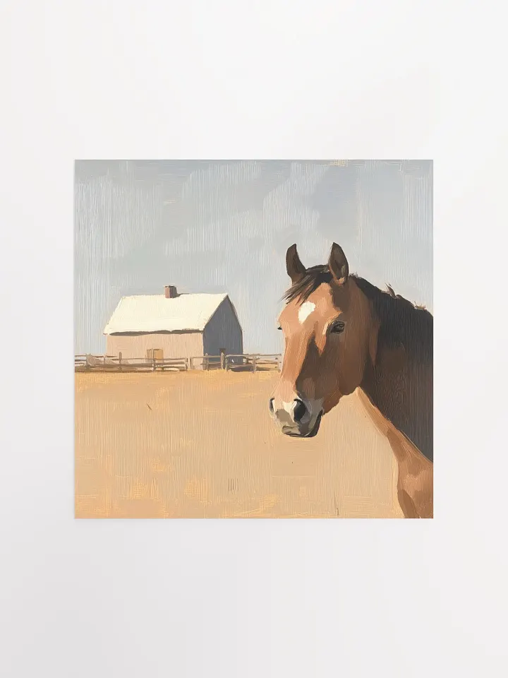 Modern Farmhouse: Brown Horse II Art Print product image (1)