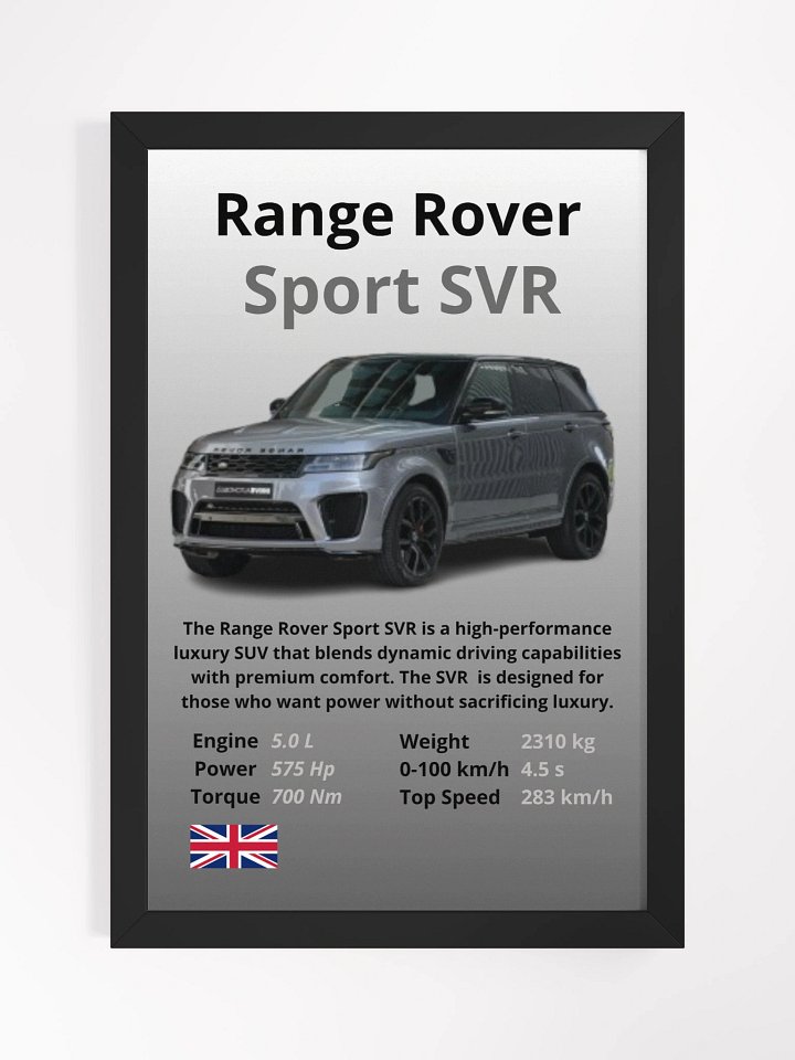Range Rover Sport SVR Wall Poster product image (1)