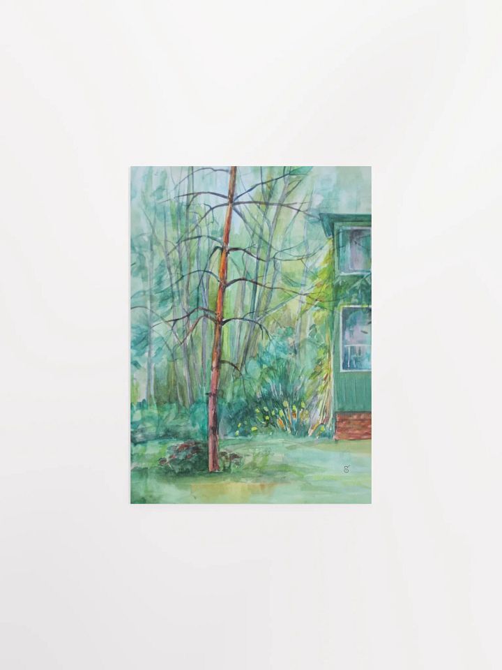 Serene Greenery Watercolor Poster - Forest Dacha product image (1)