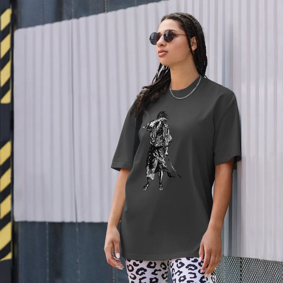 Vagabond Kojiro | Silent Blade Oversized Faded T-Shirt product image (9)