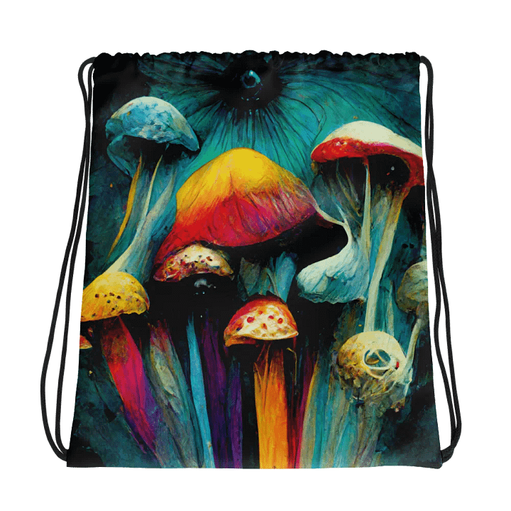 Fantasy Fungi All-Over Drawstring Bag product image (1)