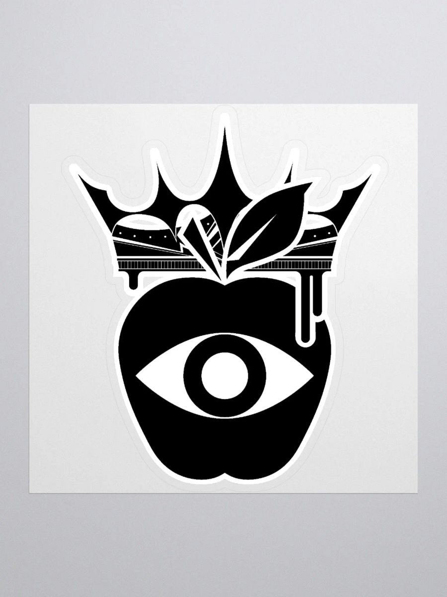 Crowned Apple LARGE (Black) ✦ Kiss Cut Stickers product image (2)