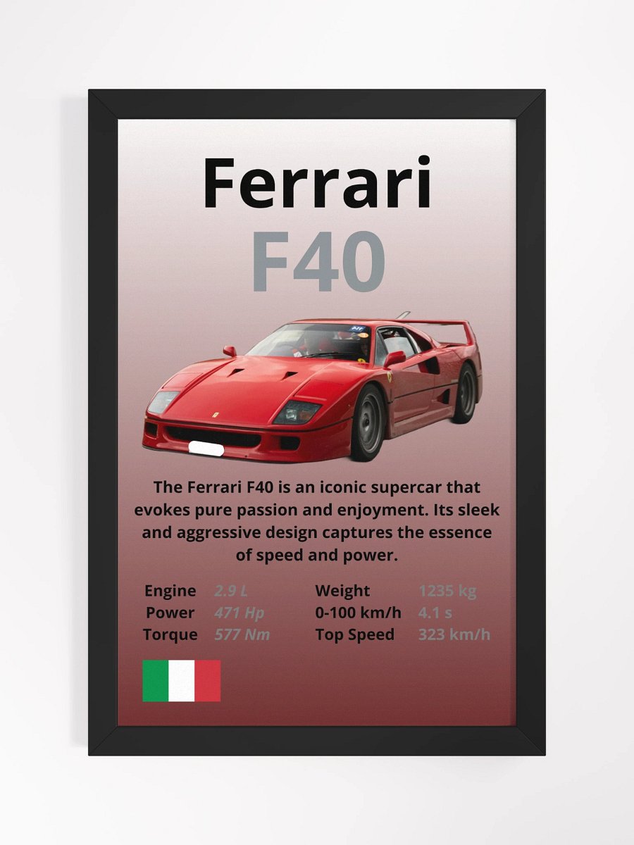 Ferrari F40 Wall Poster product image (1)
