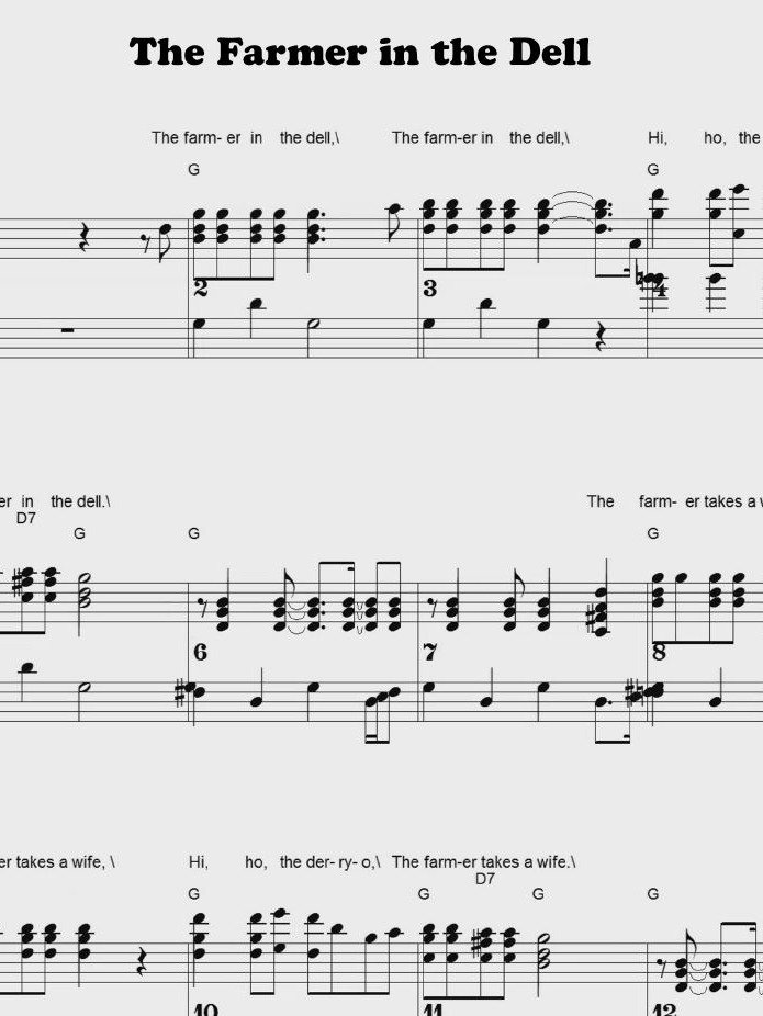 The Farmer in the Dell - CS - Piano sheet music product image (1)