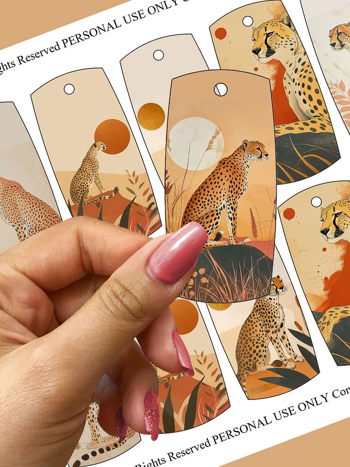 Exotic Cheetah Jungle Gift Tags: Modern Safari Inspired Printable Designs product image (1)