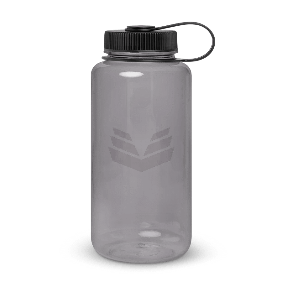 Wide Mouth Plastic Water Bottle - Charcoal product image (2)