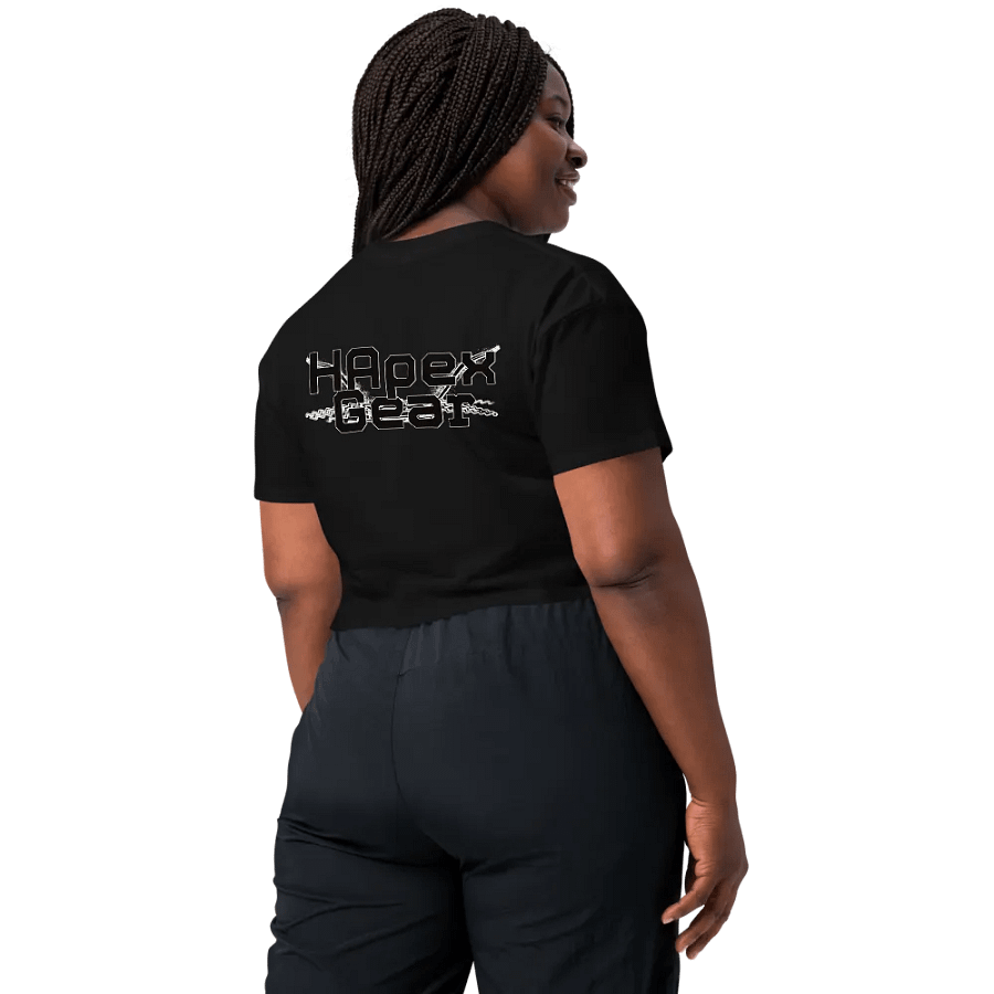 Women's Premium Crop Top - Embroidered - Black HApex Gear Black Logo product image (7)