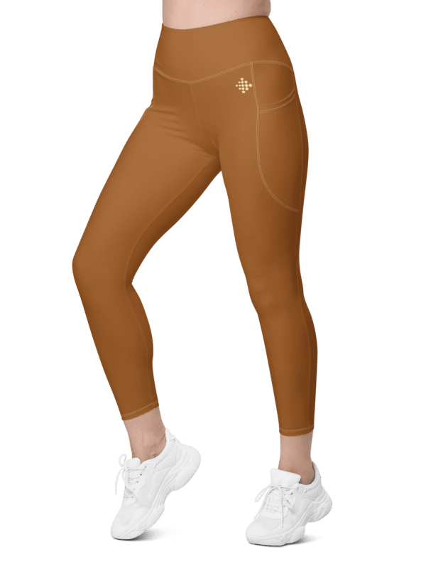 Brown Gold Leggings with Pockets product image (1)