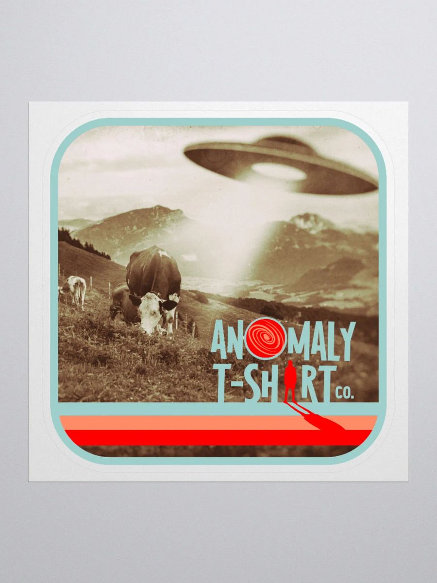 Vintage UFO Cattle Abduction Kiss Cut Stickers product image (3)