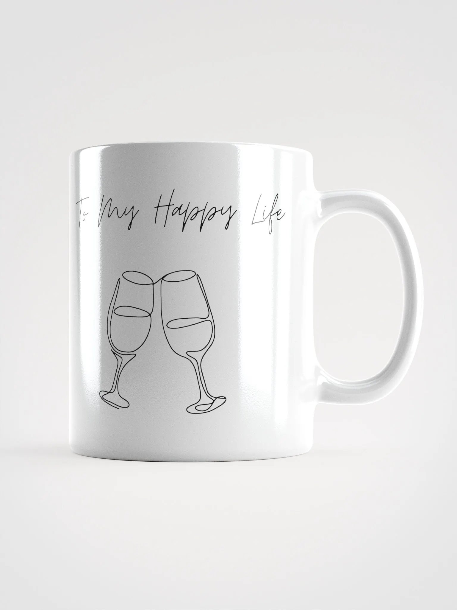 My Happy Life White Glossy Mug product image (6)