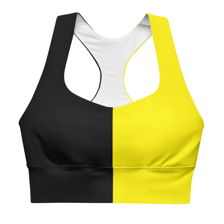 Black & Yellow - Longline Sports Bra product image (4)