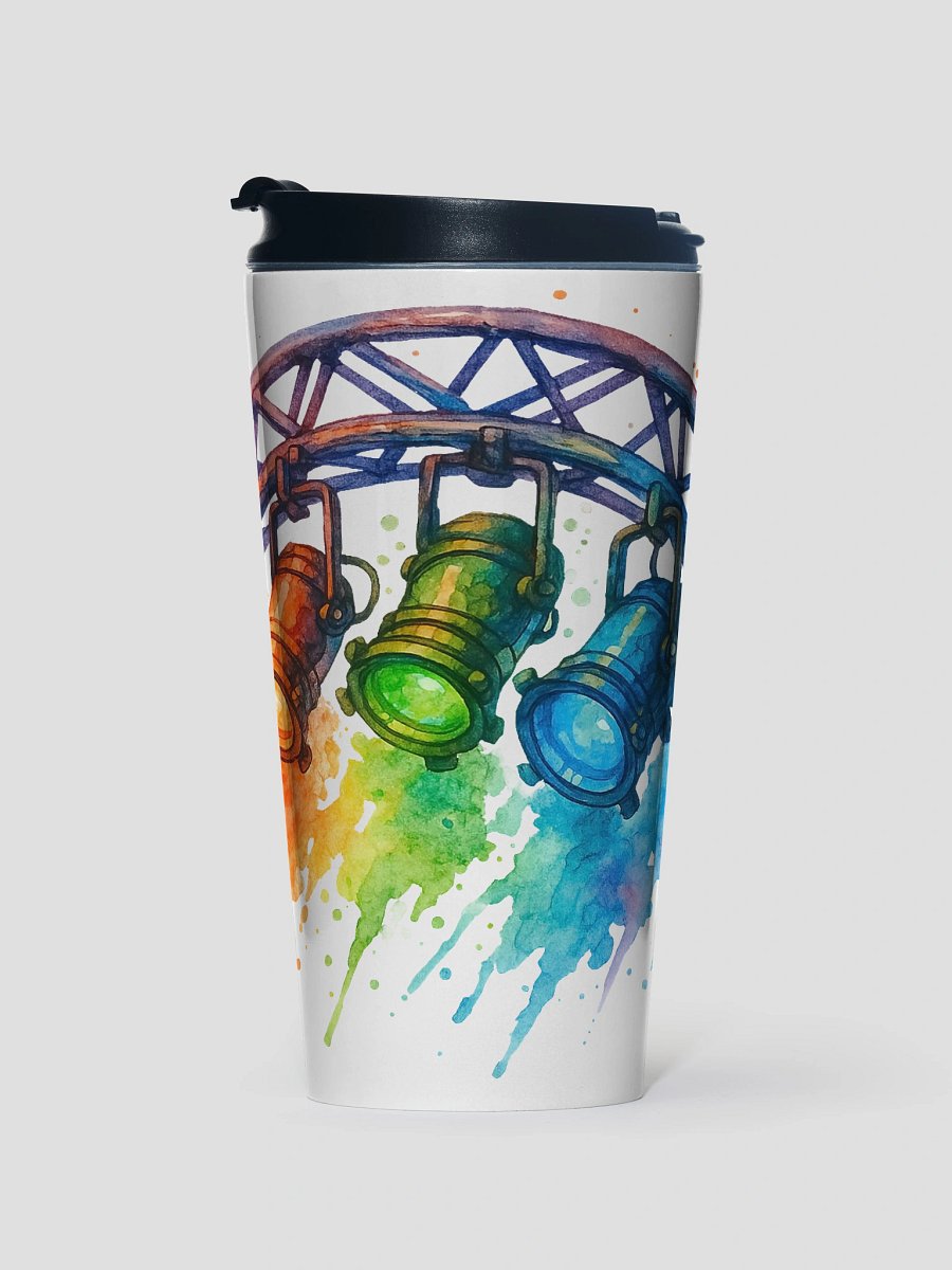Theatrically Jerry: "Water-PAR II" Watercolor PAR Light Stainless Steel Travel Mug product image (1)