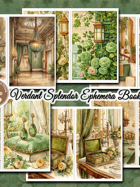 Verdant of Splendor - Diary of an Emerald Queen Ephemera kit product image (5)