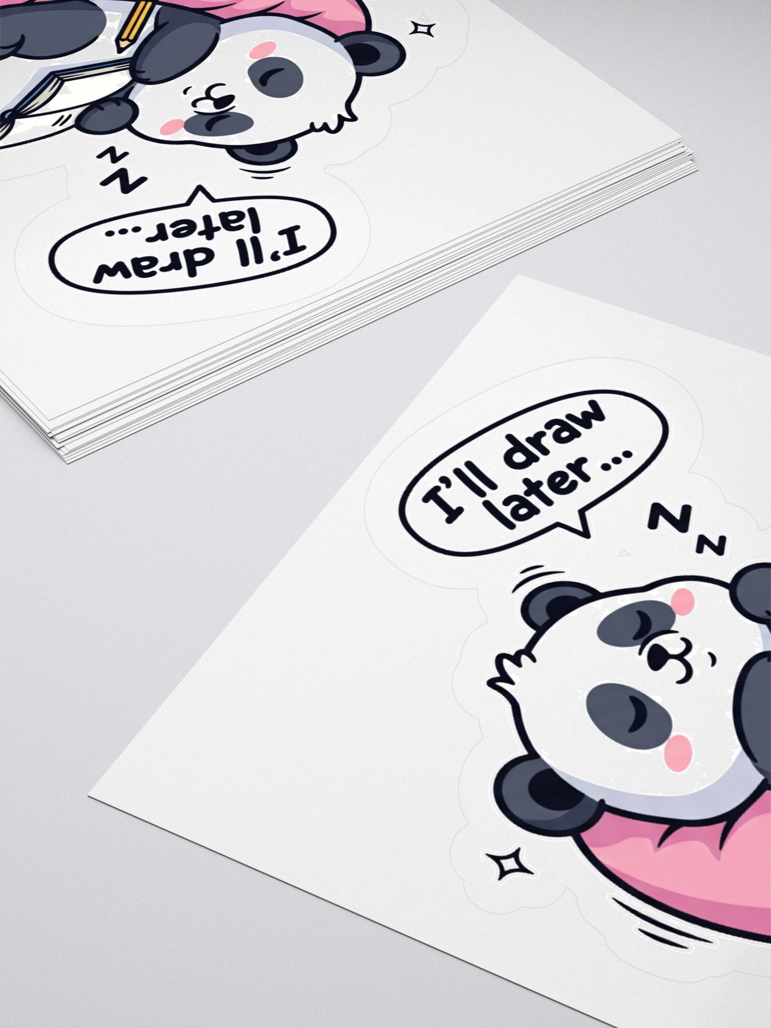 Procrastination Panda Kiss Cut Sticker product image (4)