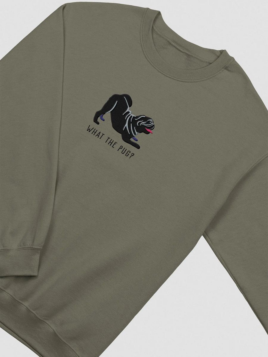 What the Pug? Sweatshirt (Embroidered) of a Pug(Black) product image (6)