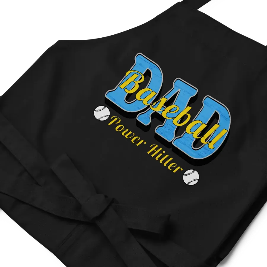 Dad Baseball Power Hitter Organic Cotton Apron product image (2)