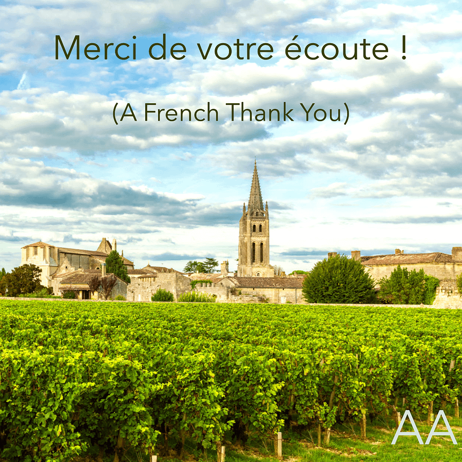 Merci De Votre Ecoute! (A French Thank You) product image (1)