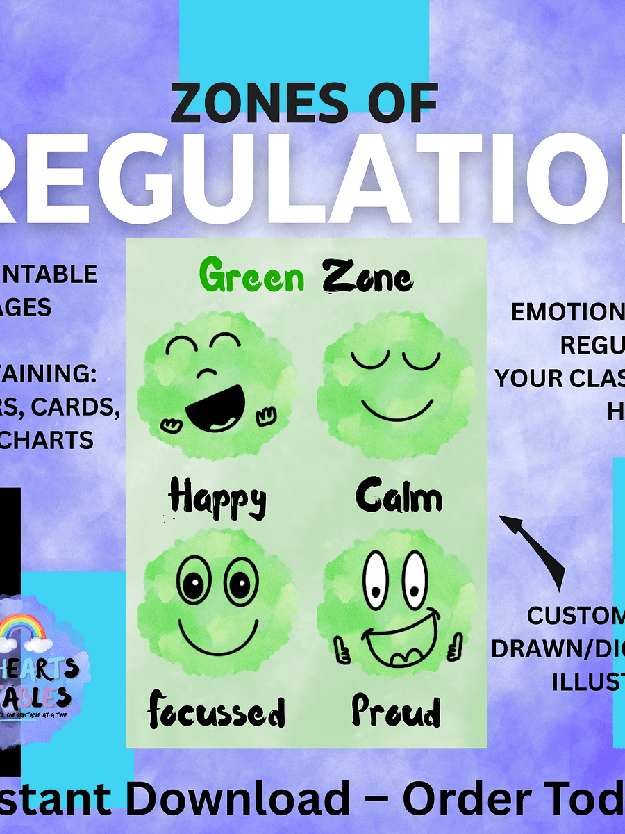 Zones of Regulation Printable Toolkit - 18 Pages | Visual Supports for Emotional Regulation | SEN, EYFS, Classroom Resource product image (5)