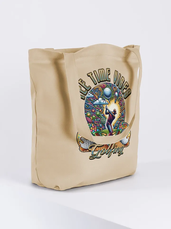 Tee Times Vibes Golfing Eco-Friendly Tote Bag product image (4)