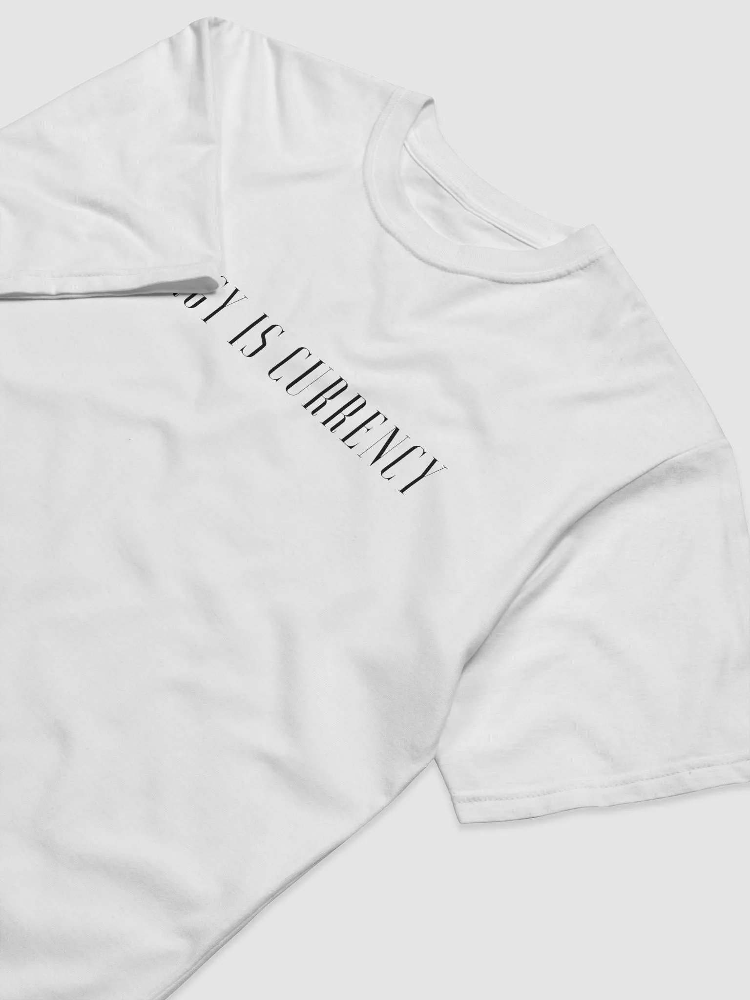 white energy is currency tee product image (3)