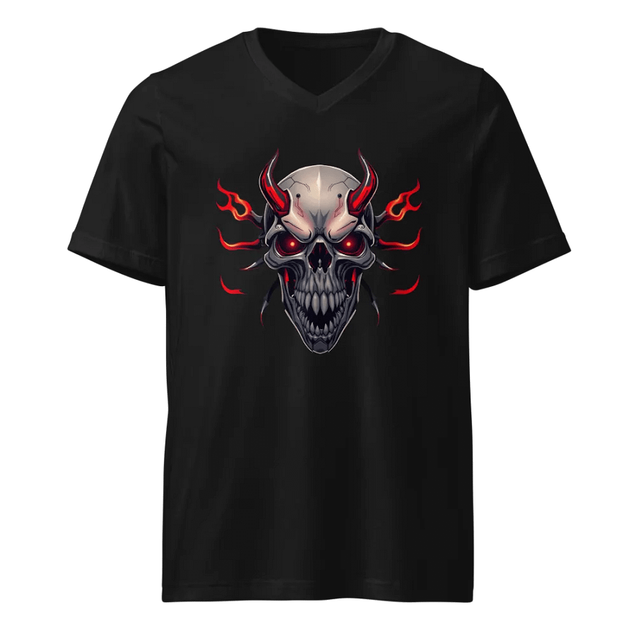 Inferno Skull V-Neck Tee Bella+Canvas (Men's) product image (1)