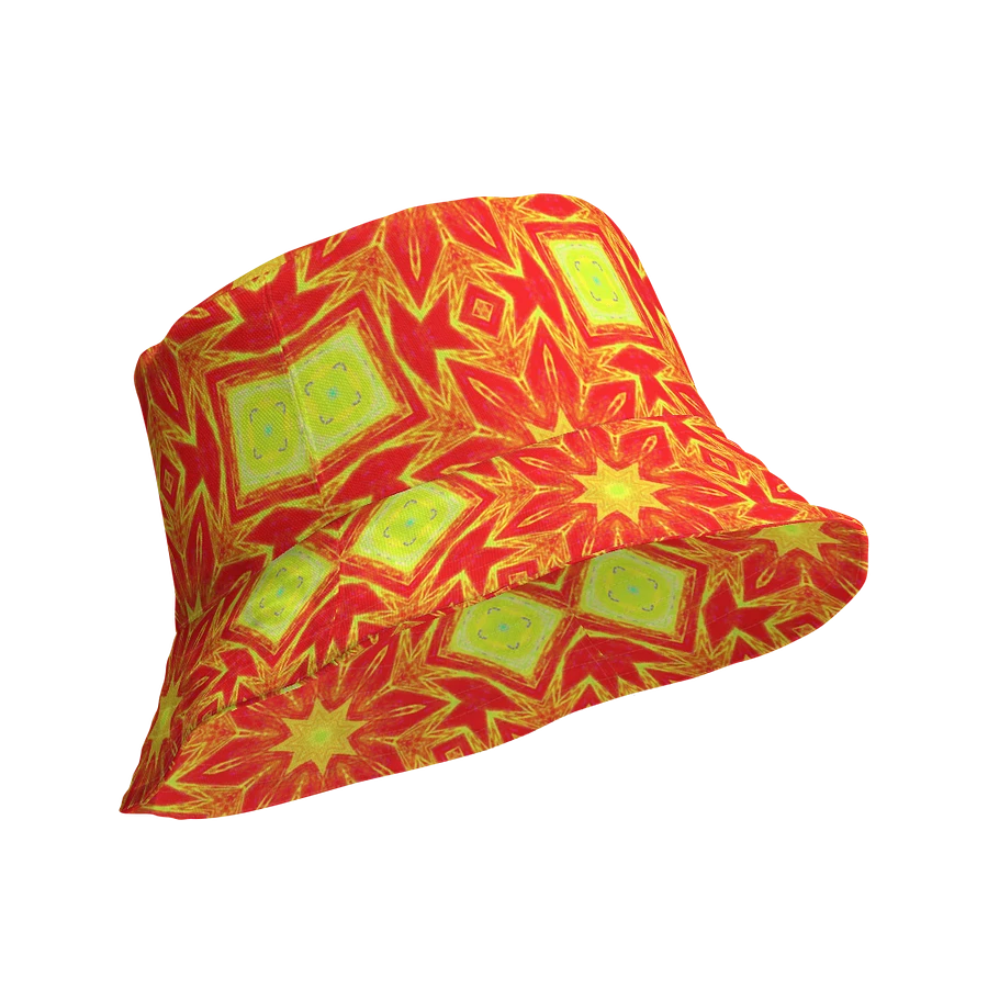 Abstract Repeating Orange Flower Unisex Bucket Hat product image (18)