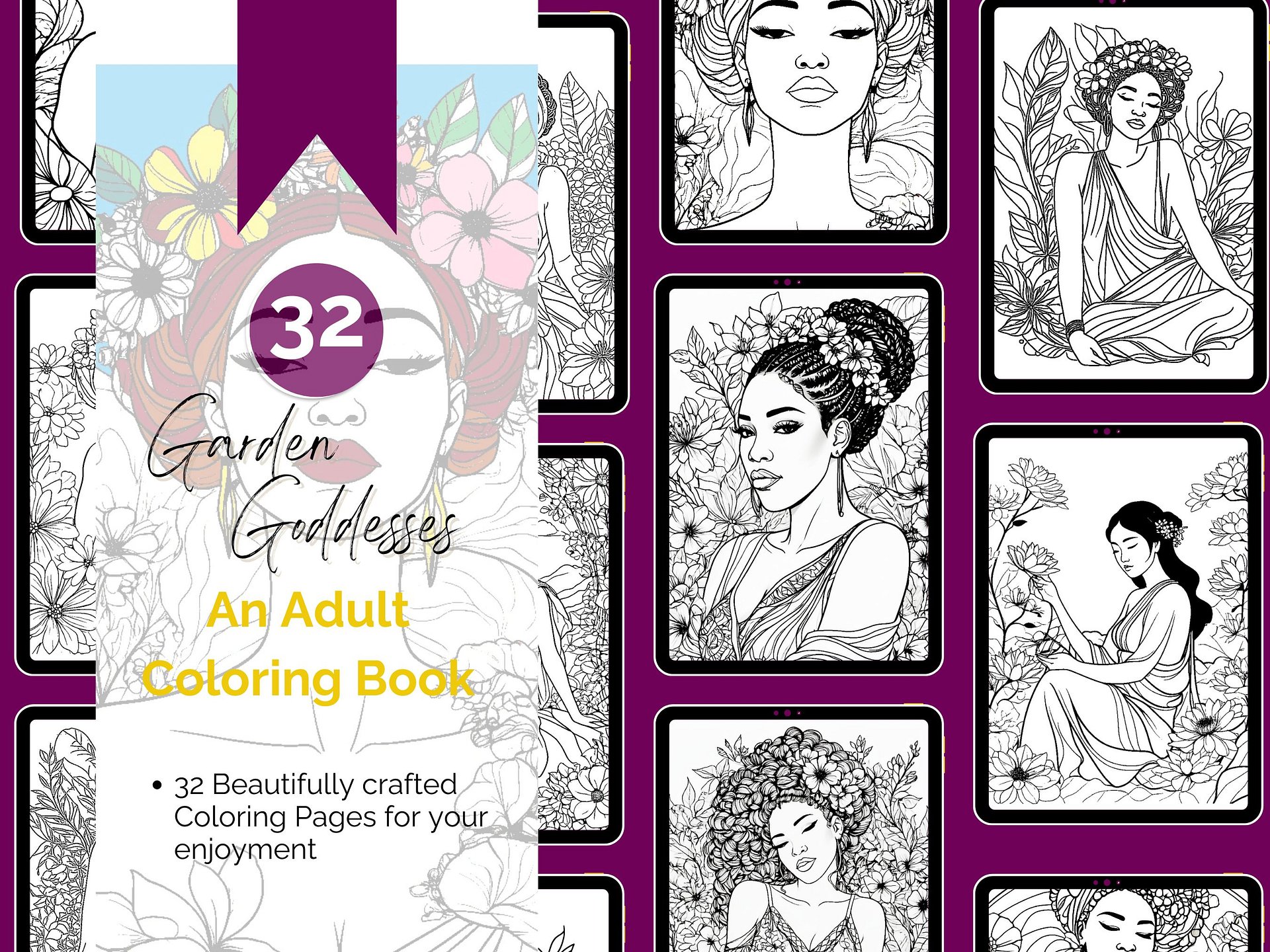 Garden Goddesses - DigiColor Pages product image (1)