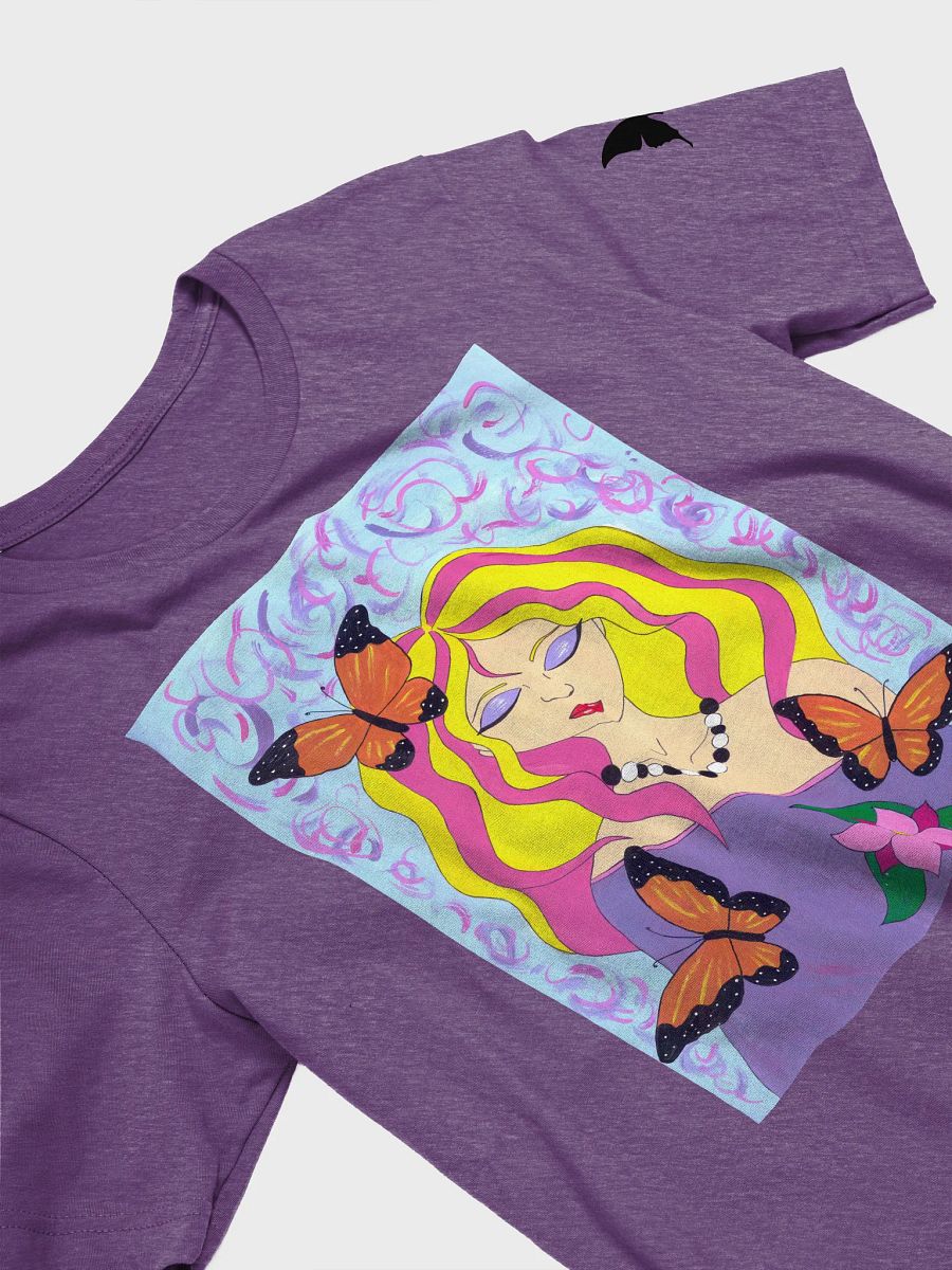 Butterfly spring woman (art by Dina R.) acrylic painting picture - Supersoft T-Shirt product image (27)