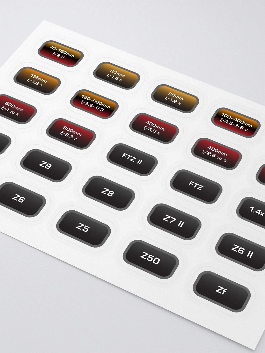 Lens ID Sticker Sheet - Nikon Mirrorless (2 of 2) product image (2)