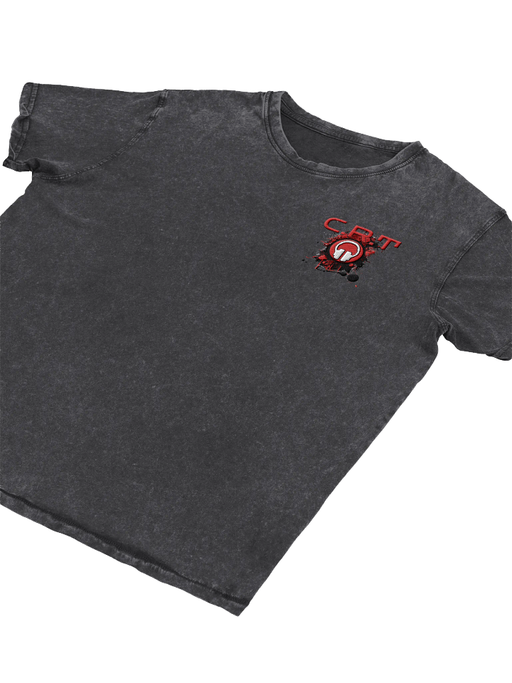 CRT Paint Splatter Headphones Embroidered Husky Denim T-Shirt product image (2)
