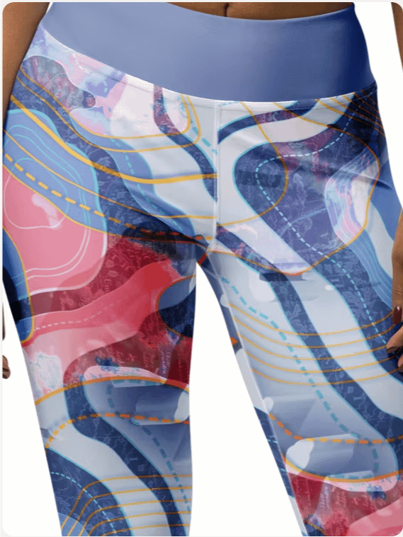 Tectonic map-Yoga Leggings product image (5)