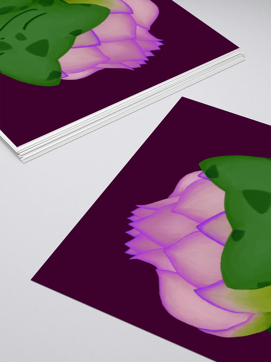 Lotus Frog Sticker (Dark Pink Background) product image (4)