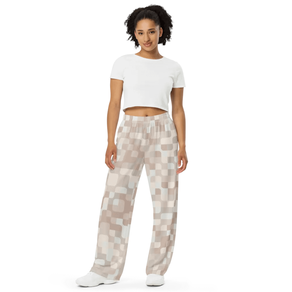 BUIII Pixelated Geometry: Whispering Sands Wide-Leg Pants product image (2)