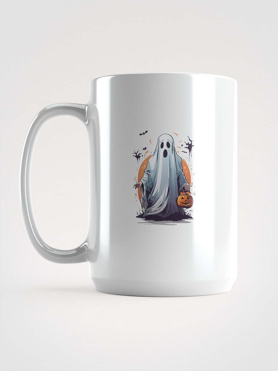 Spooky Ghost Coffee Mug – Halloween Ghost with Pumpkin Trick-or-Treat Cup product image (1)