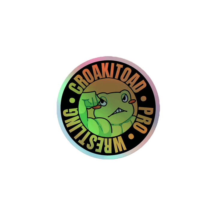 Croakitoad Pro Wrestling Holographic Sticker product image (1)