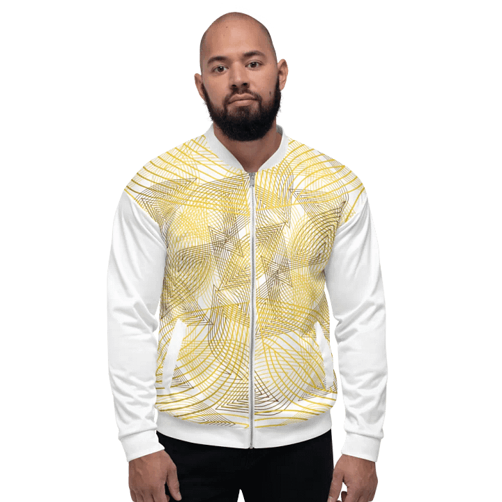 Jacket with golden lines and leaf design product image (2)