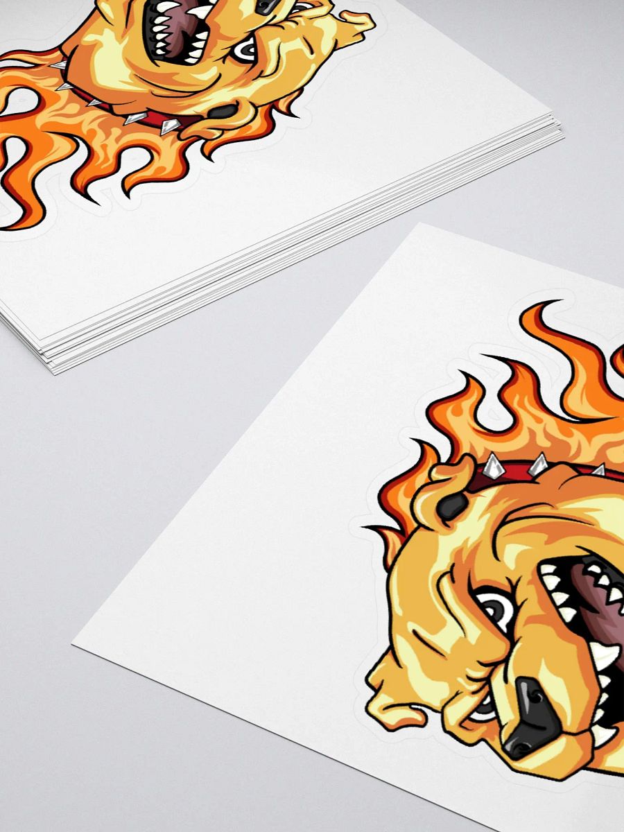 Angry Flaming Bulldog Sticker product image (10)