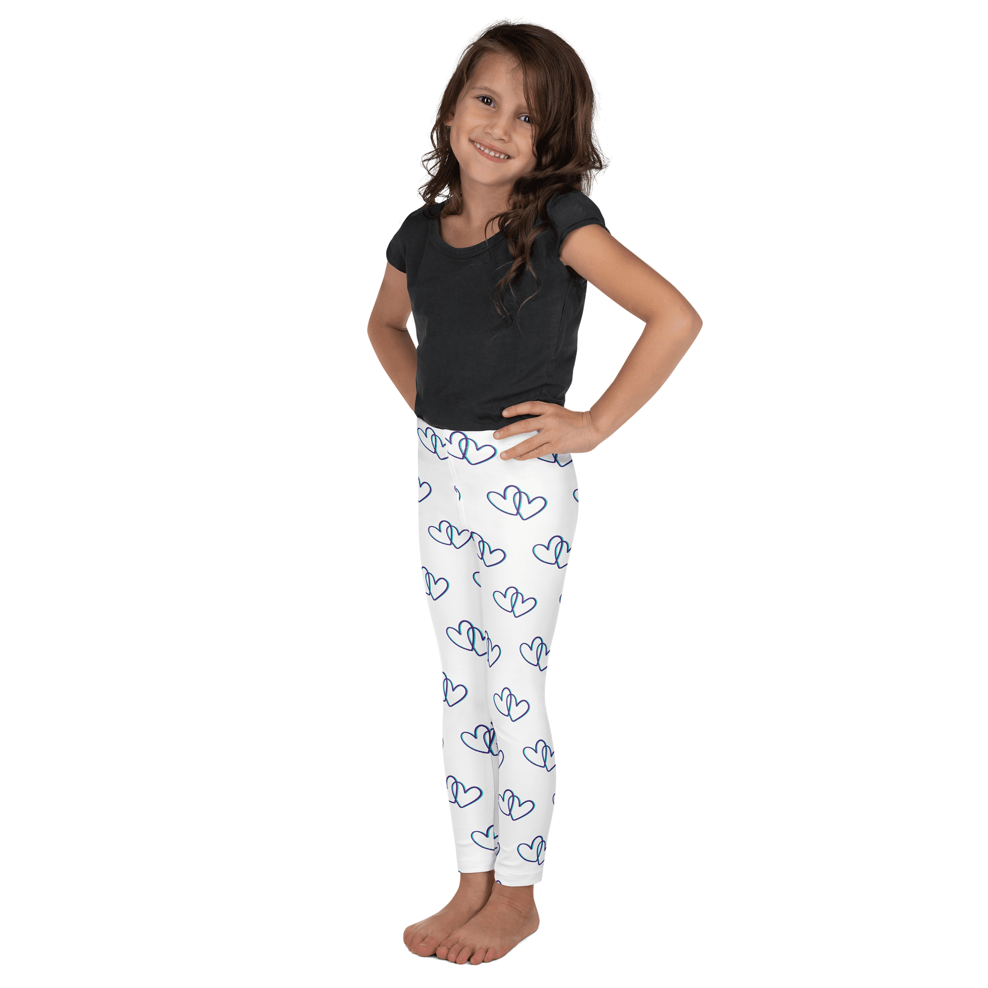 White Heart Kids Leggings product image (4)