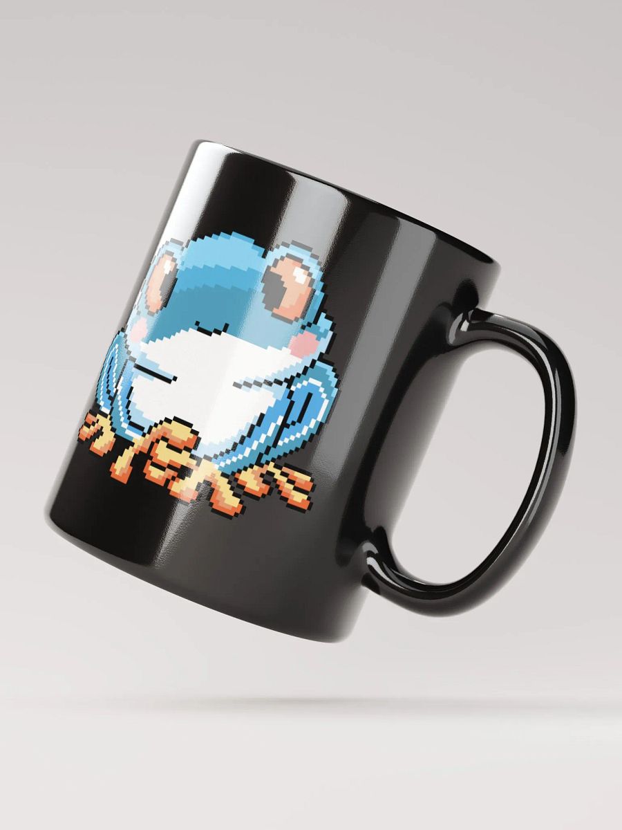 Light Blue Rip the Frog Black Glossy Mug product image (6)