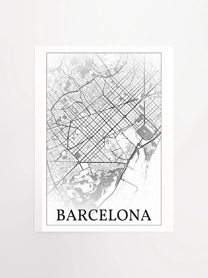 Barcelona, Spain, city map print product image (1)