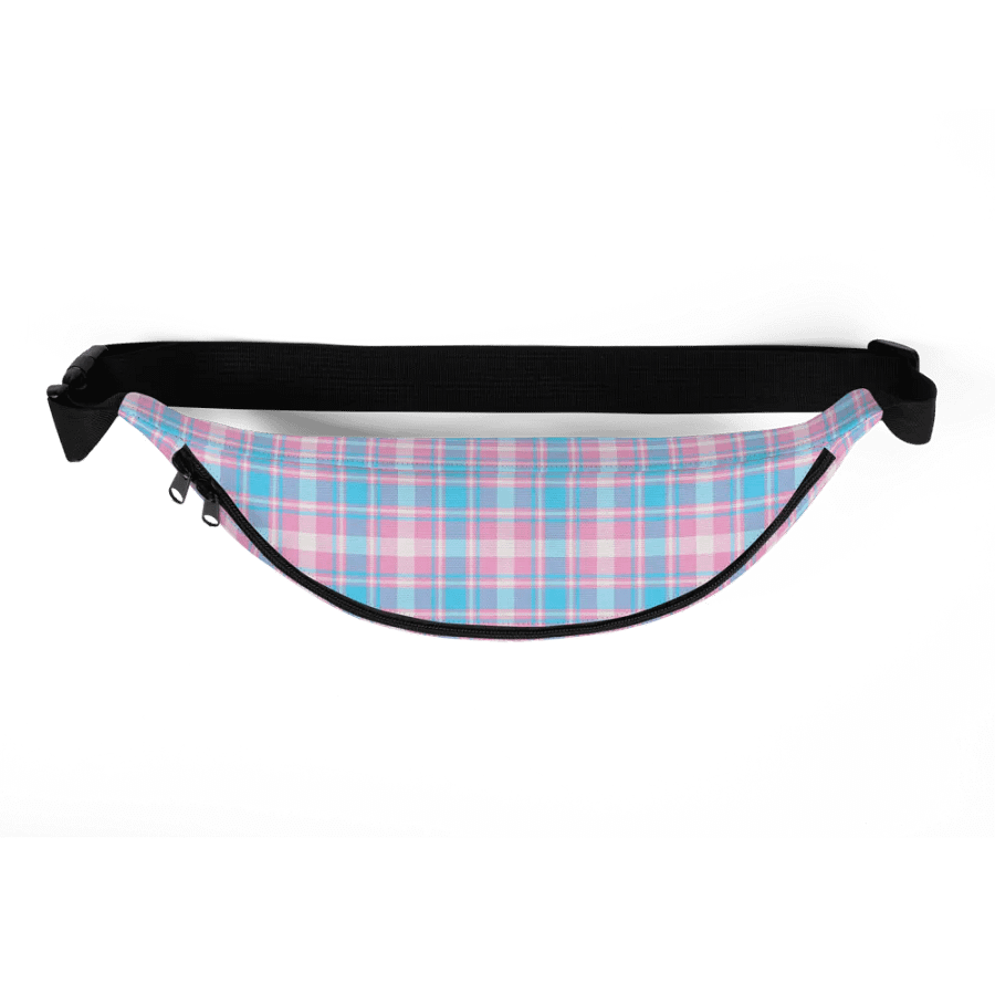 Baby Blue, Pink, and White Plaid Fanny Pack product image (5)