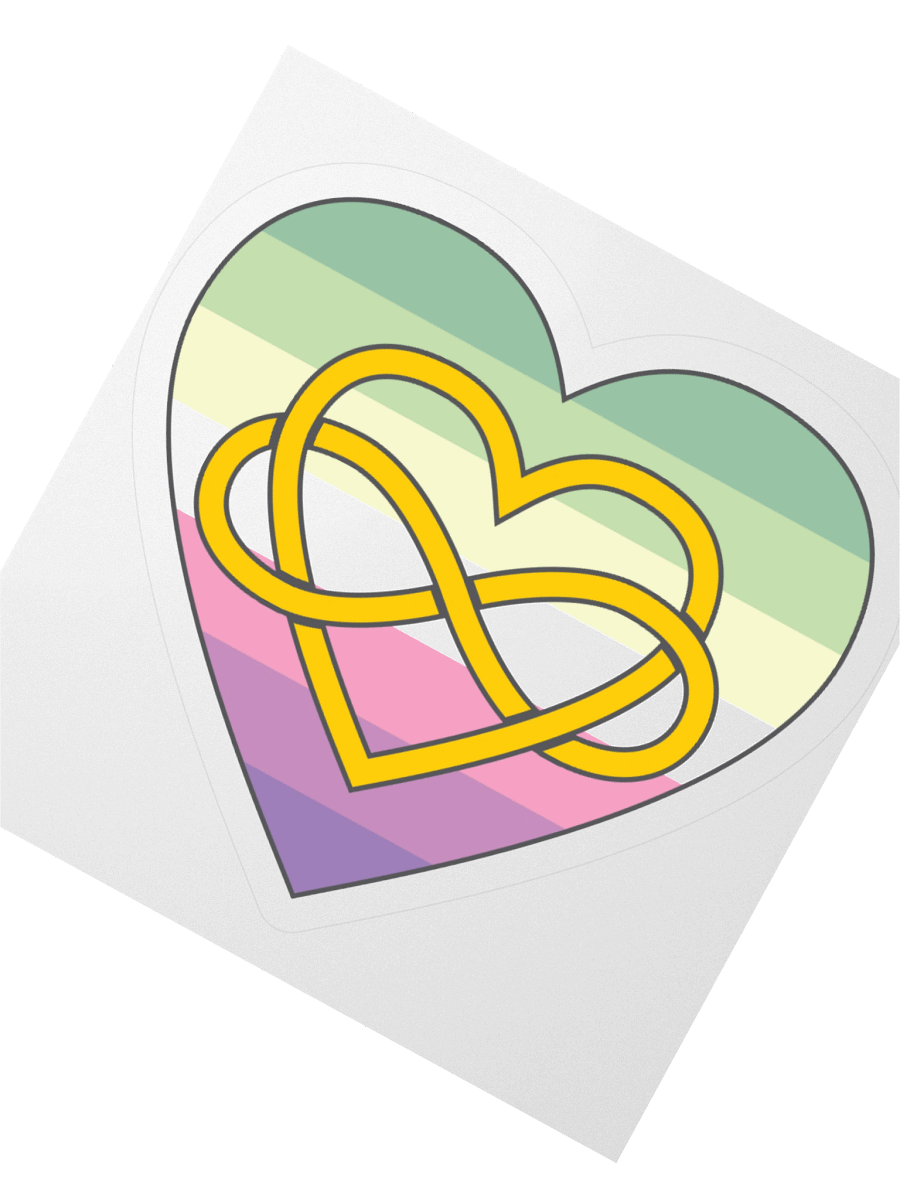 Genderfae Pride Flag Polyamory Infinity Heart Sticker product image (6)