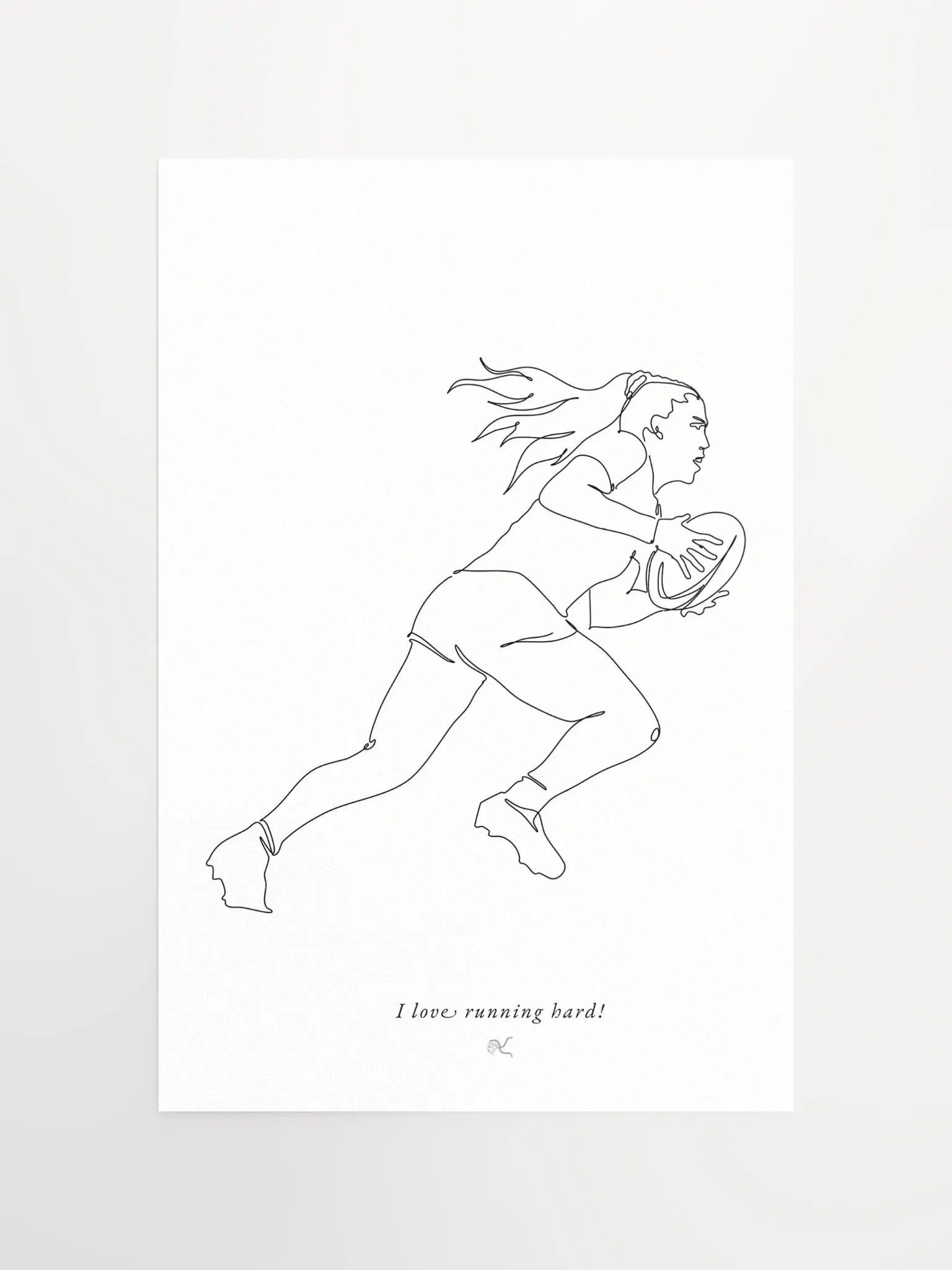 Women Rugby Poster <3 hard Runs product image (11)