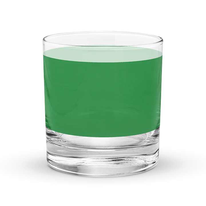 Green Stripe 1960's Retro Minimalist Old Fashioned Rocks Glass product image (1)